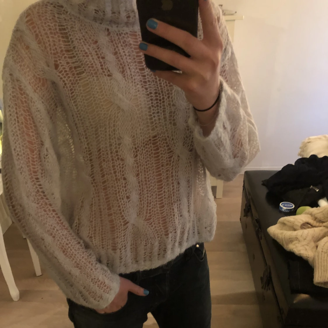 Tunnstickad tröja  - 90