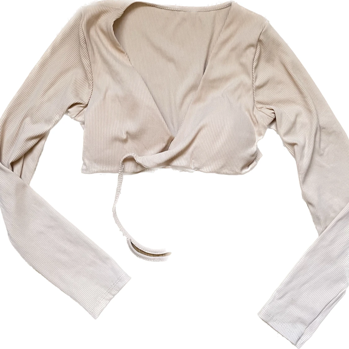 Croppad beige topp
