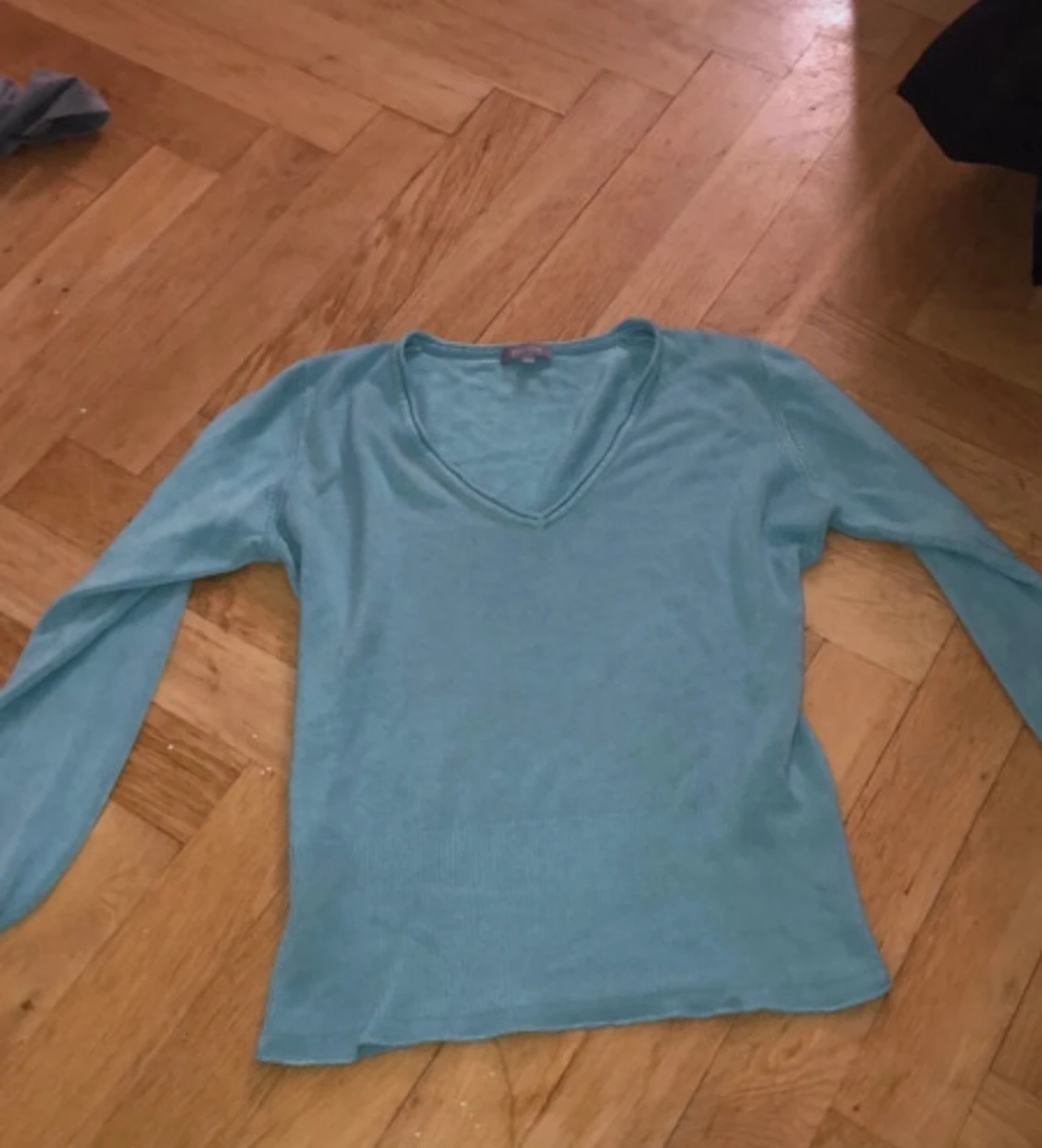 Stickad v ringad tröja  - 90