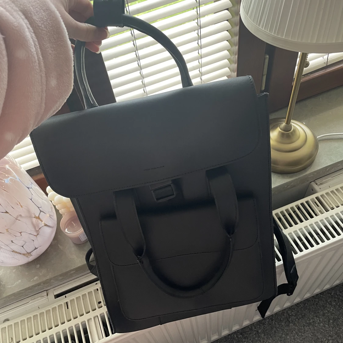 Äkta läderryggsäck 