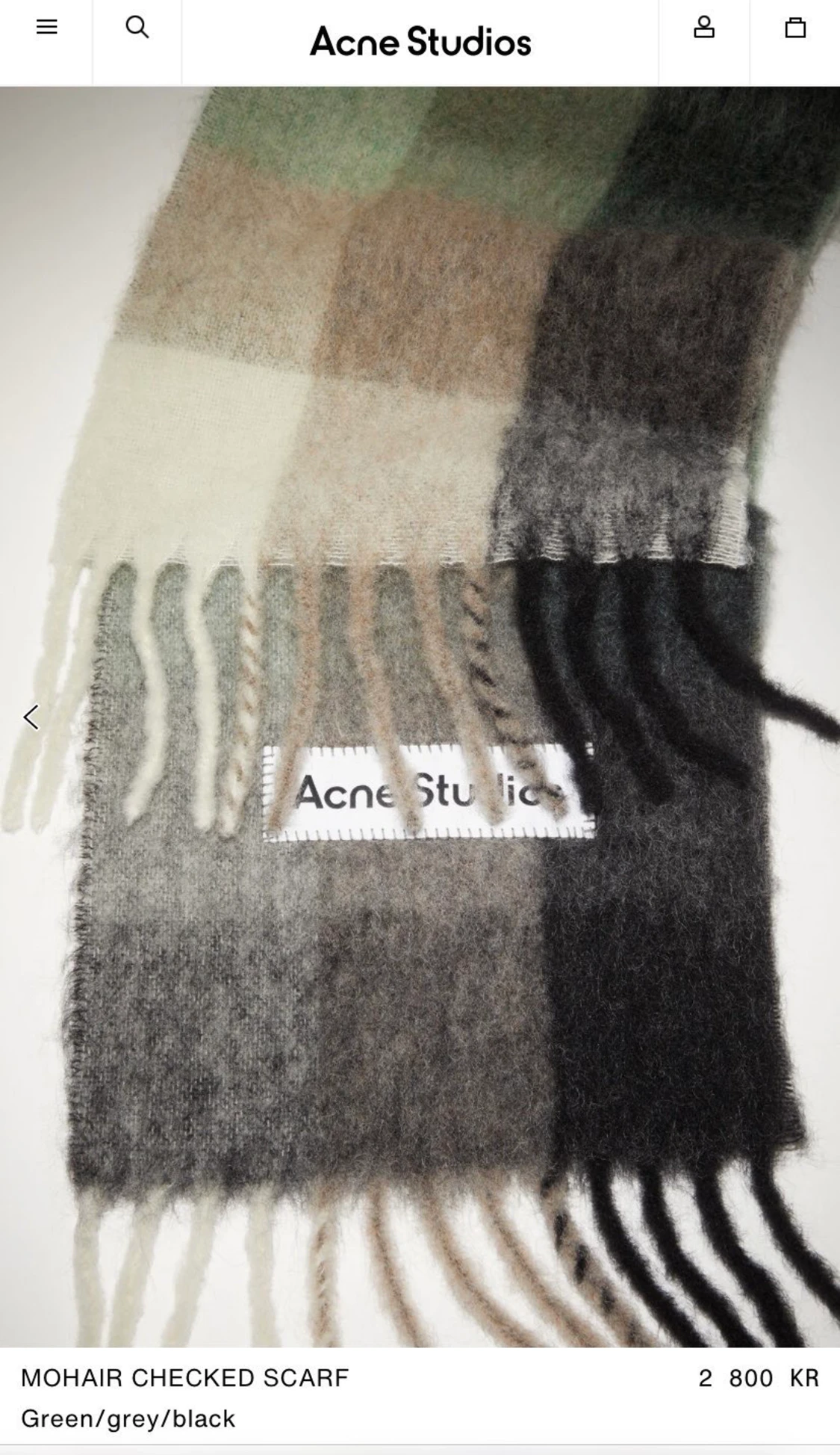 Acne Halsduk Helt Ny