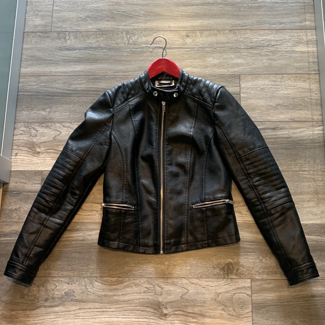 Läder jacka