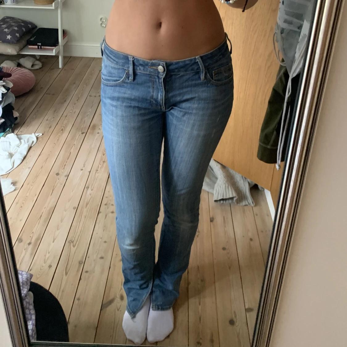 Lågmidjade jeans