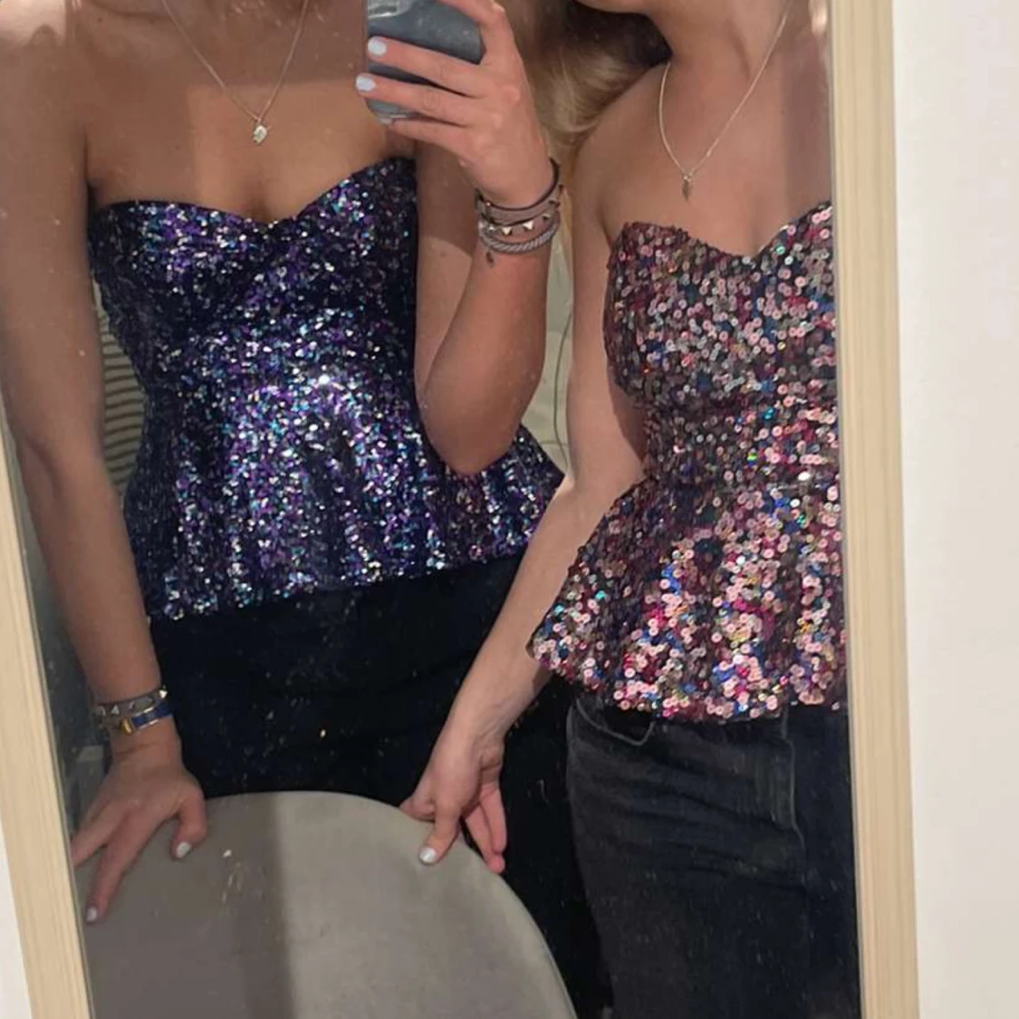 Glittrig festtopp - 90