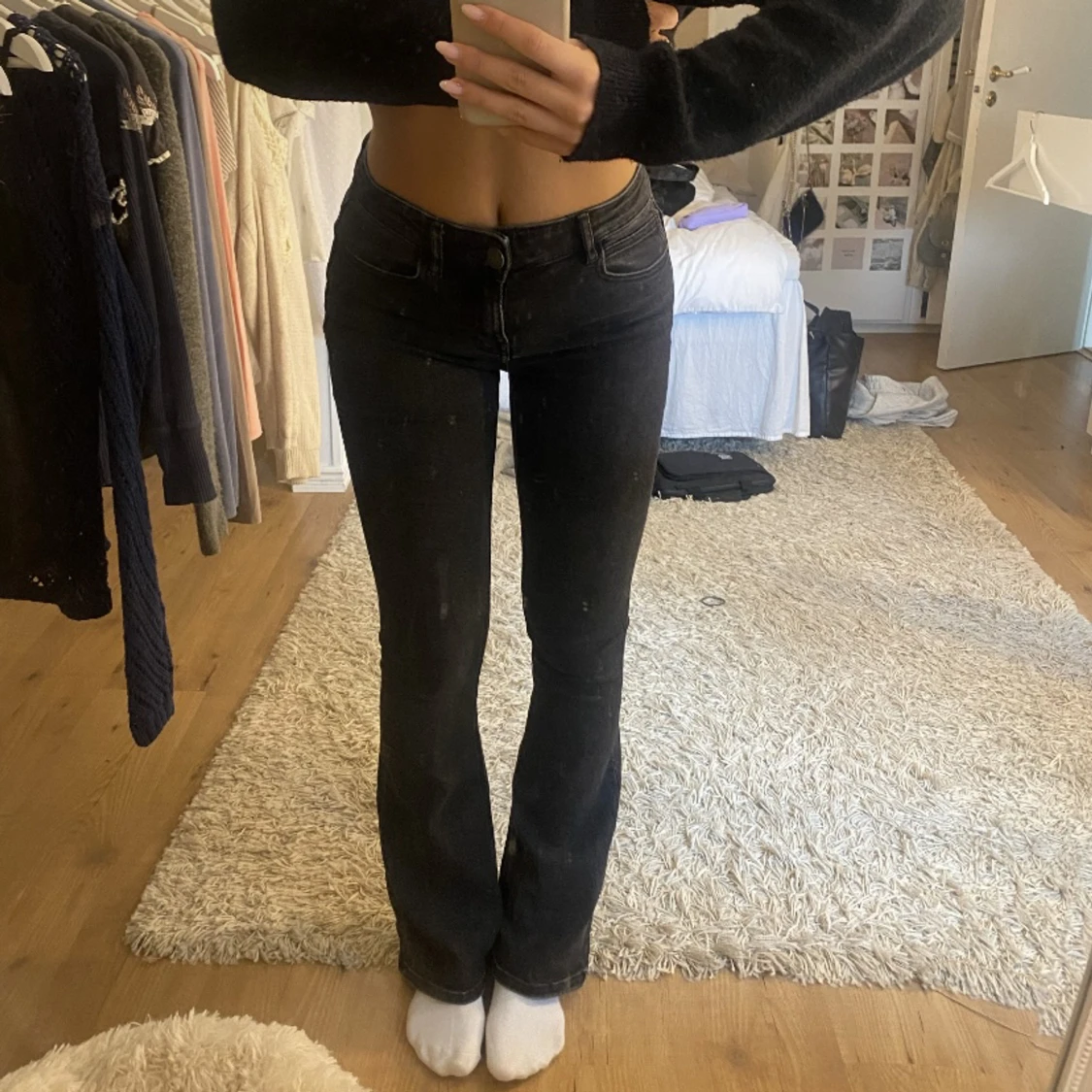 Svarta bootcut jeans