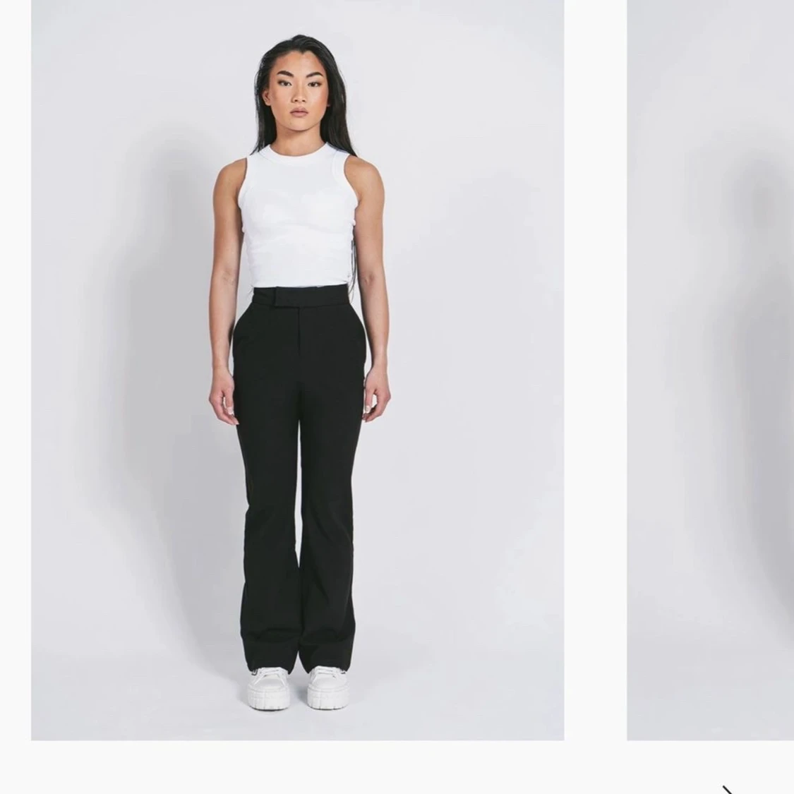 LXA svarta högmidjade kostymbyxor  - 90