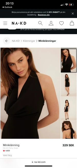 Halterneck klänning - Snygg och stretchig halterneck klänning från na-kd. Säljer pga att den är för stor för mig i bysten, men önskar verkligen att den passade då den är en perfekt festklänning. Storlek xxs men passar xs också. Frakt tillkommer🫶 Kolla även in mina andra plagg.