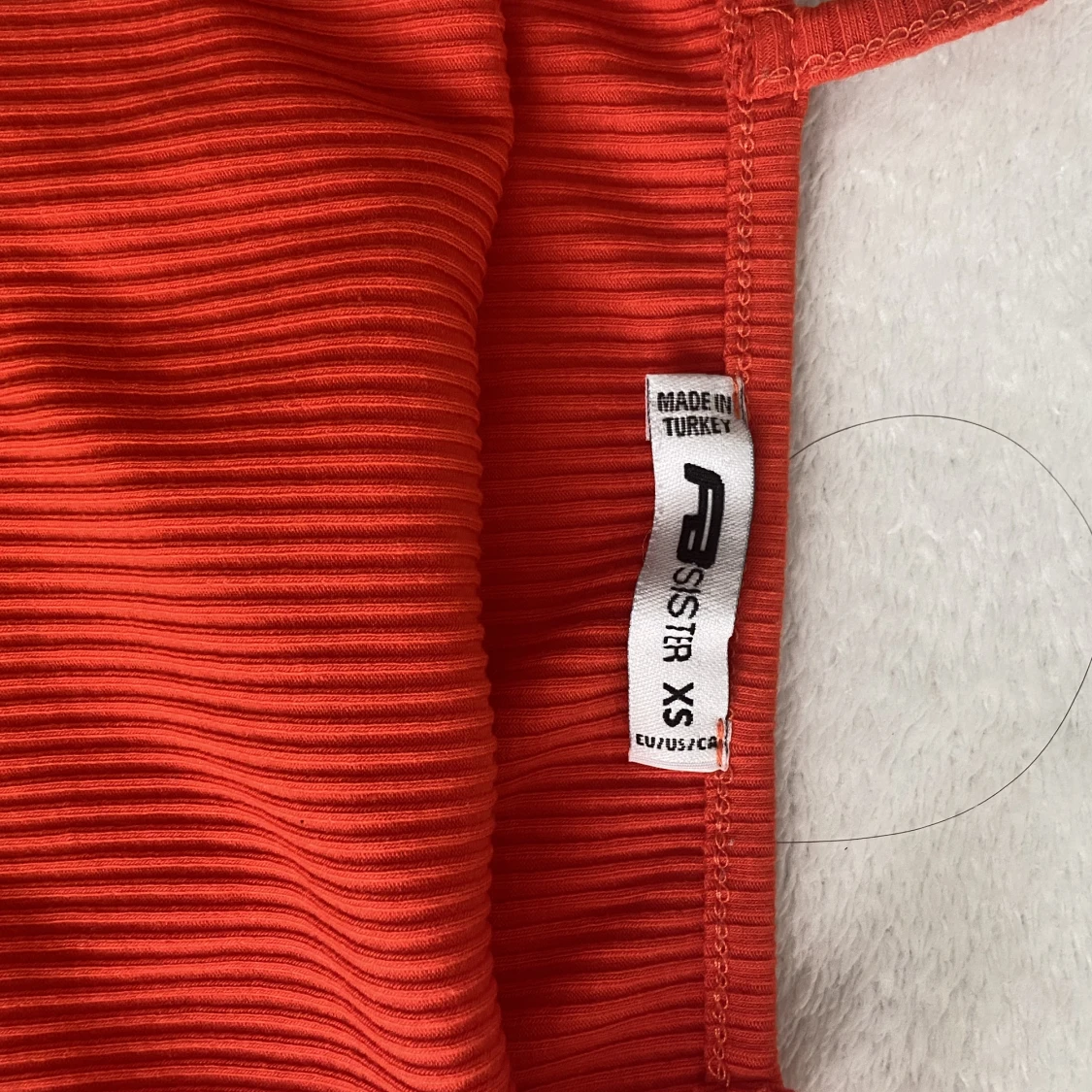 Orange ribbad linne - 91