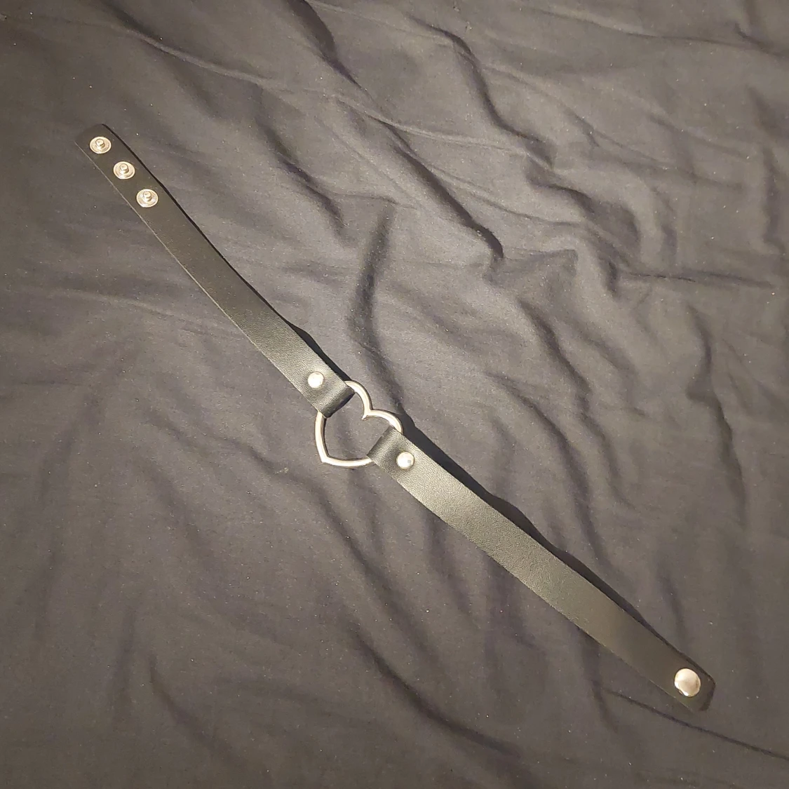 Läder heart choker - 90