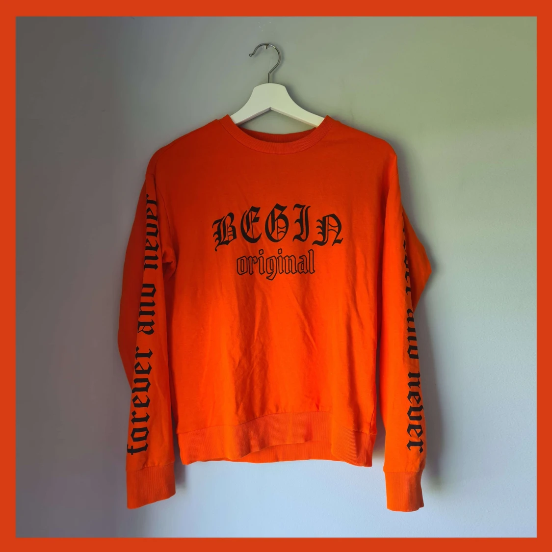 Orange tröja med tryck - 90