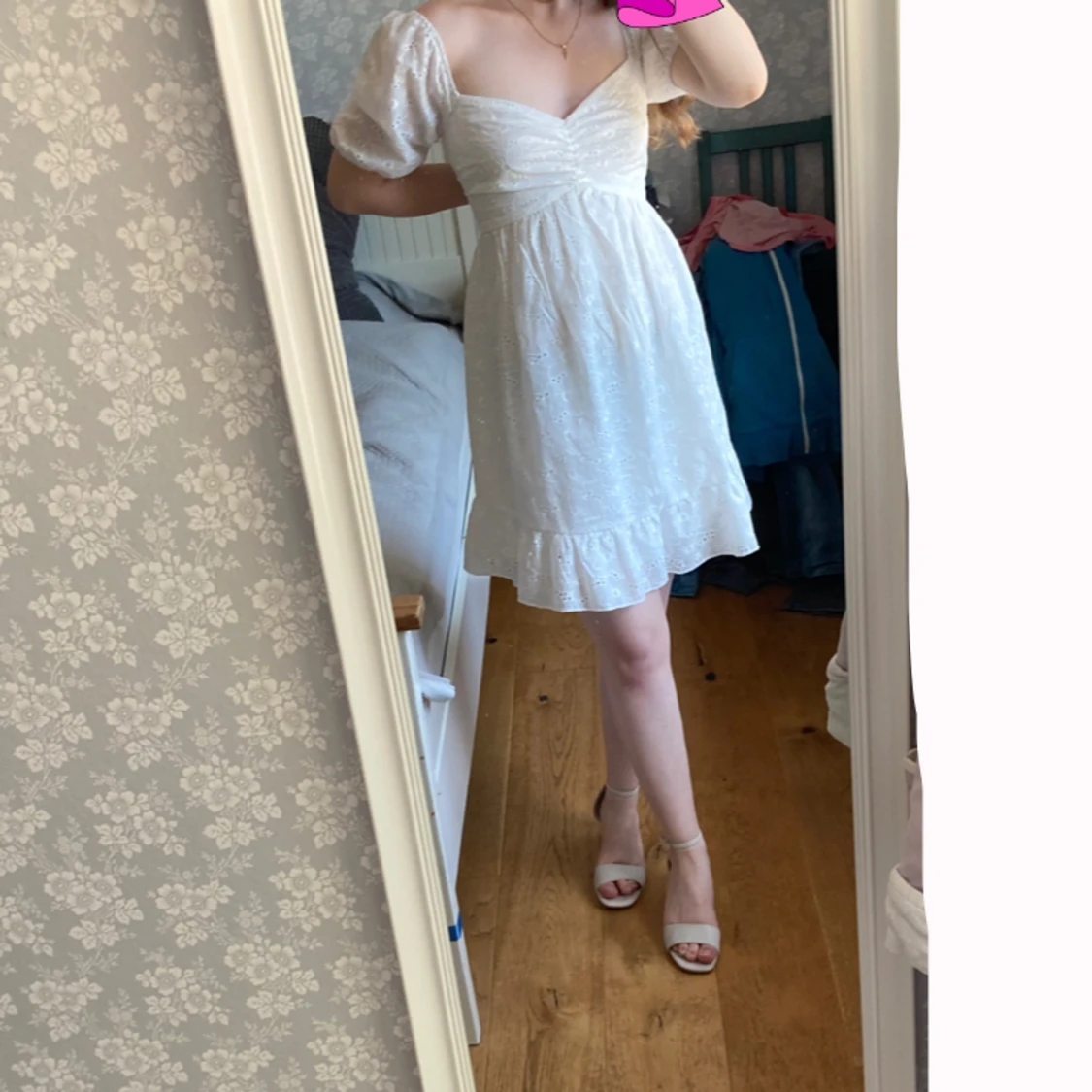 Vit klänning, studentklänning - 90