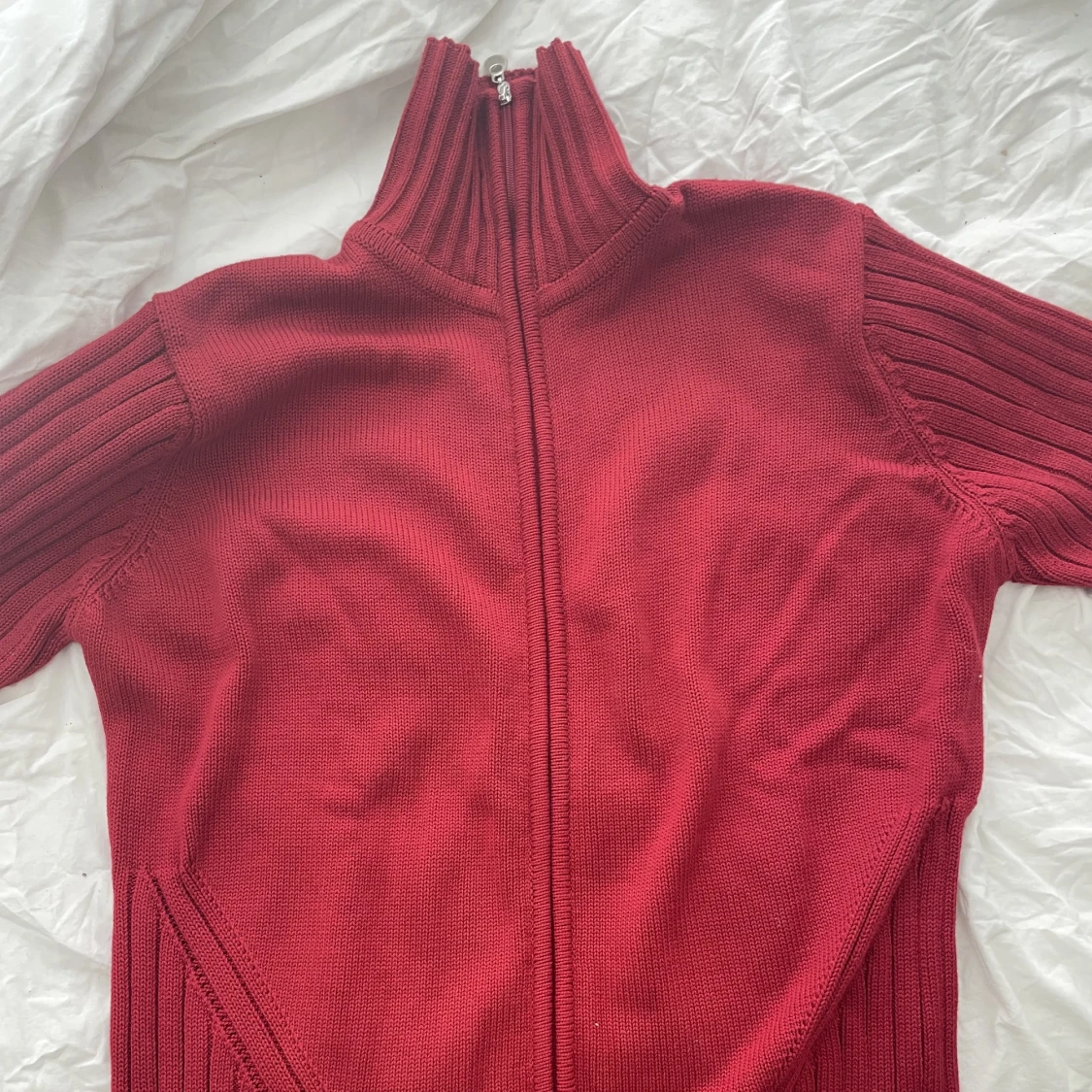 Stickad zipkofta  - 90