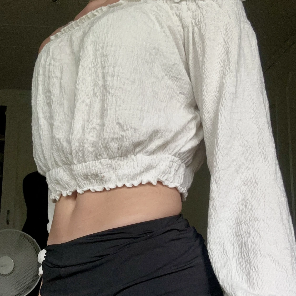 Vit off-sholder tröja från h&m