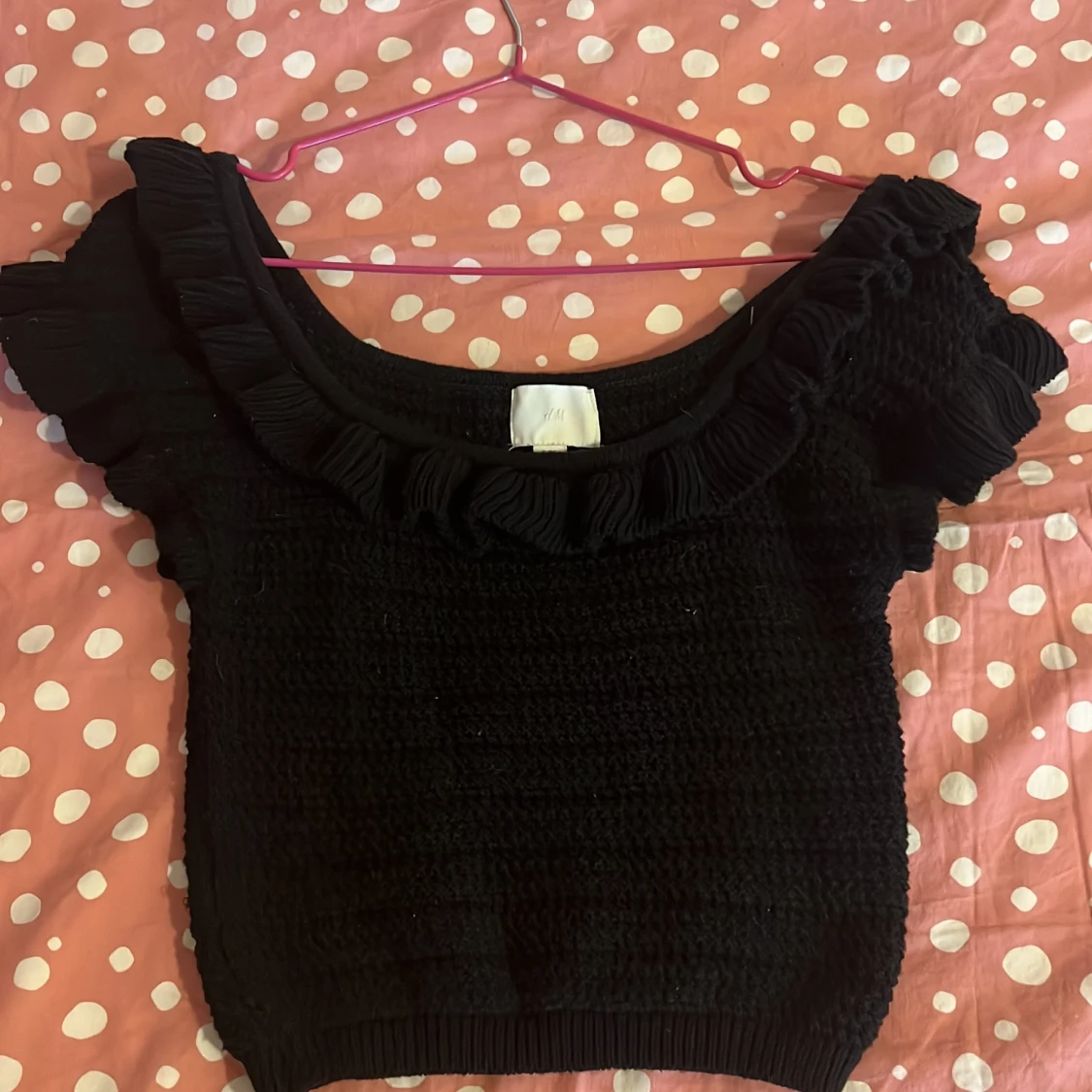 Of shoulder topp (stickad)