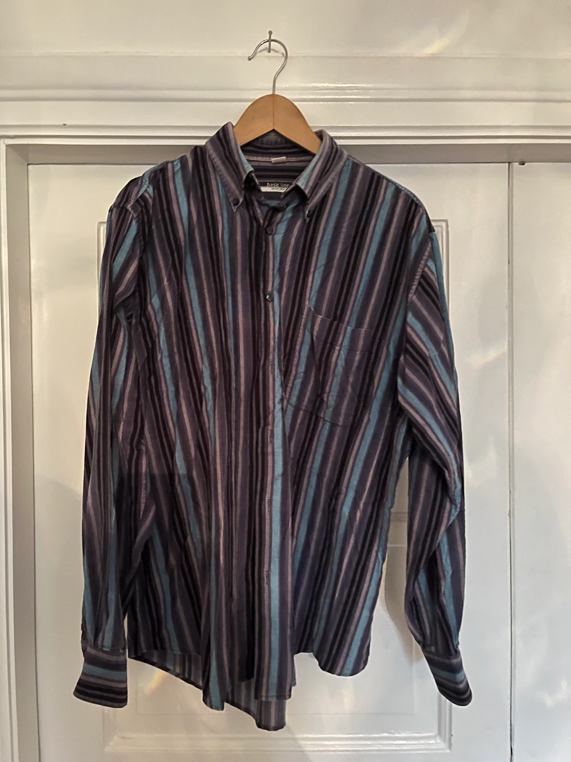 Randig skjorta i fin manchester