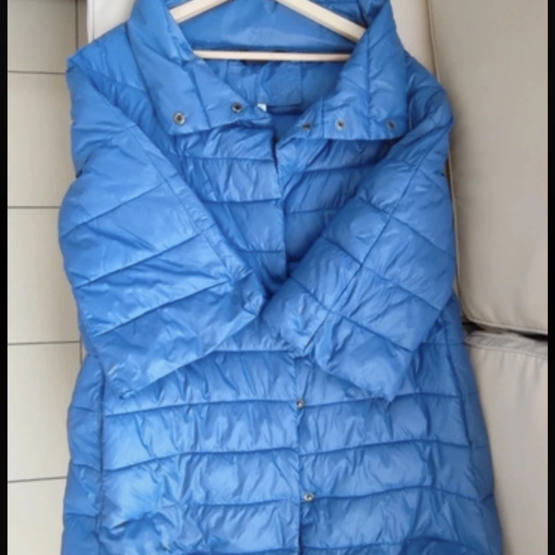 Blå trekvartsärms jacka  - 90