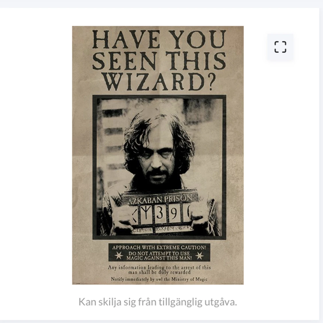 Harry Potter poster Sirius Black