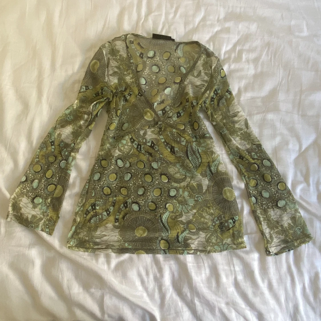 Grön mesh top