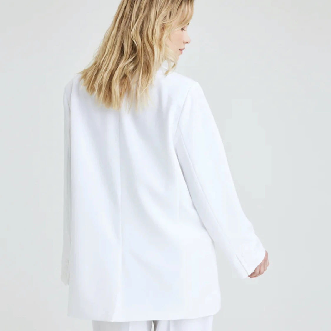 Oversized vit kavaj - 91