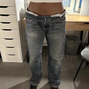 Baggy jeans - Grå/mörkblåa Baggy batistini jeans💙