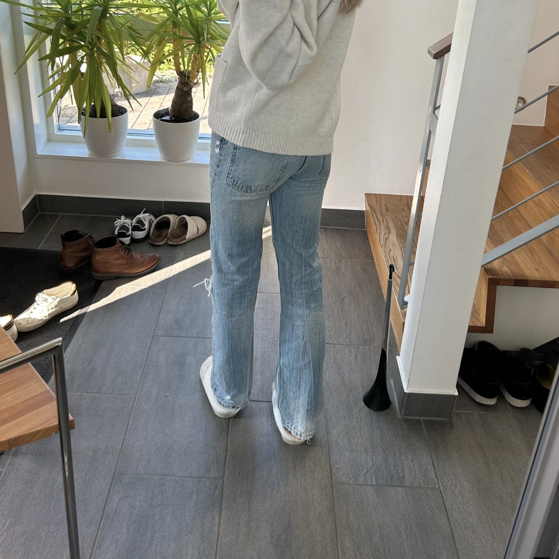 Mid waist straight jeans - 91