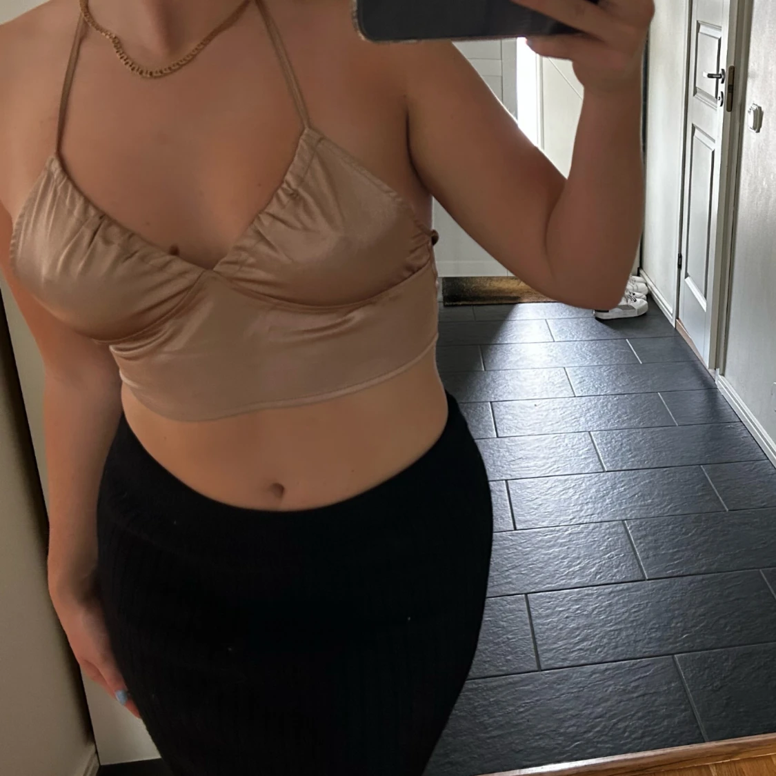 Champagne färgad topp