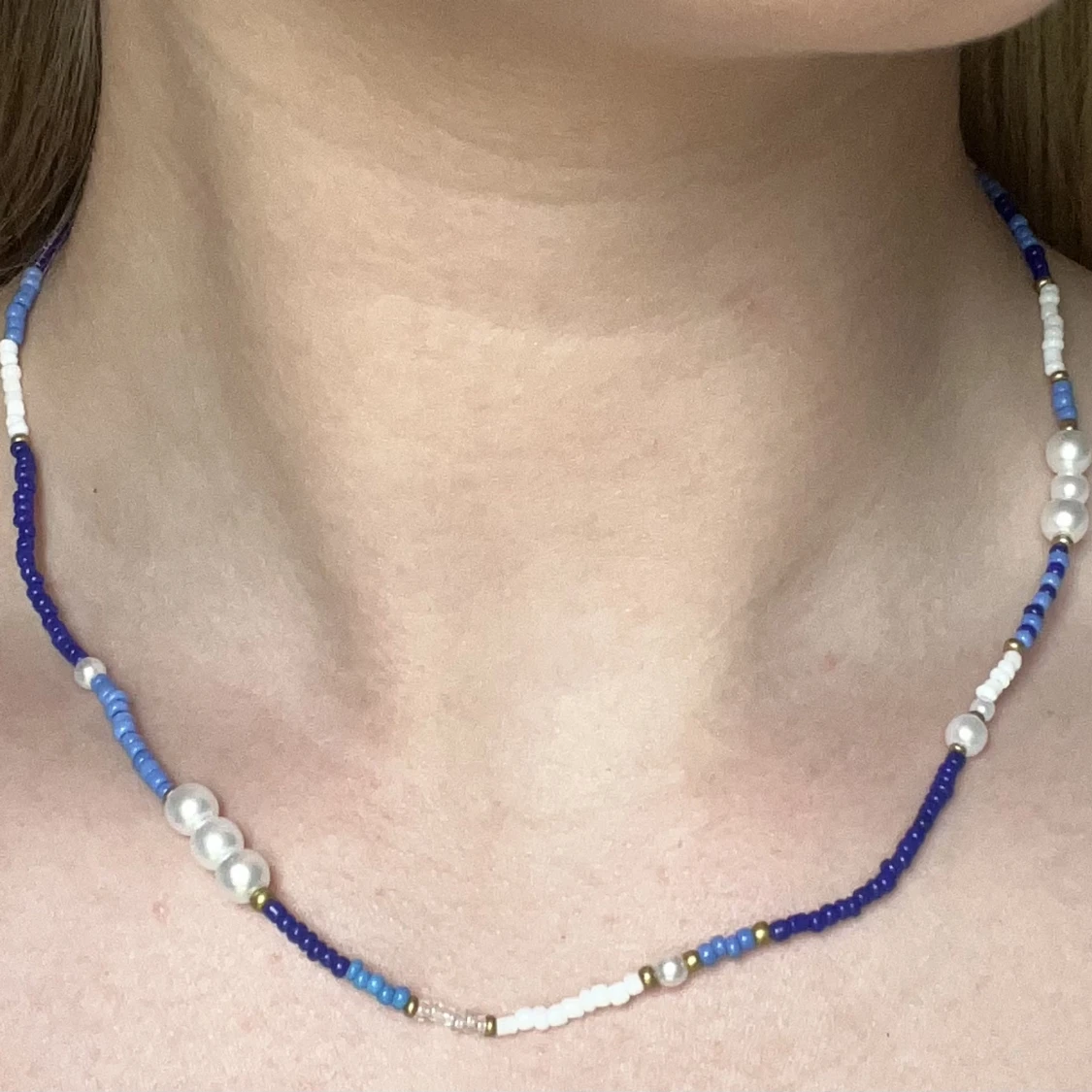 Blått halsband✨ - 91