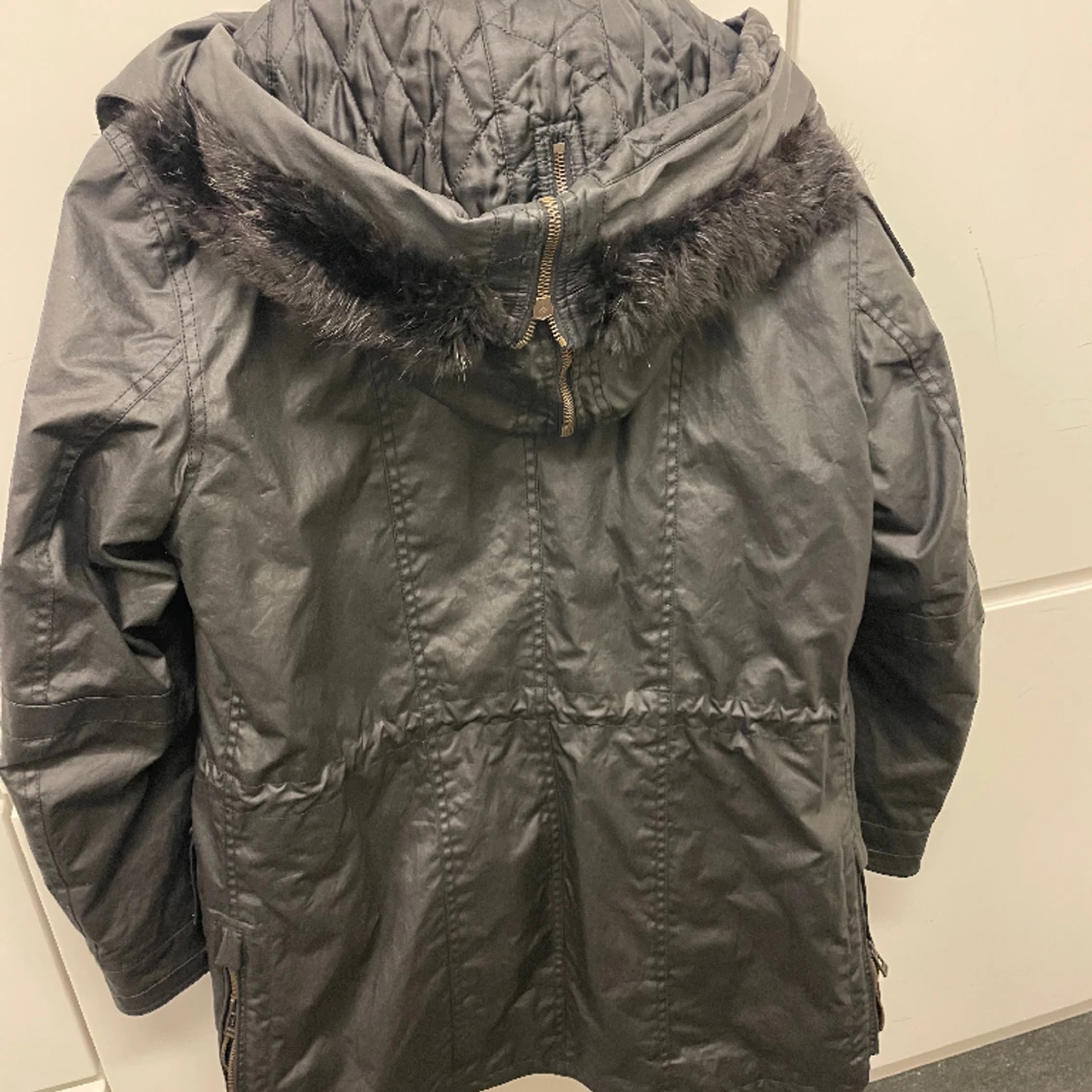 Belstaff vaxad & fodrad jacka/kappa - 91