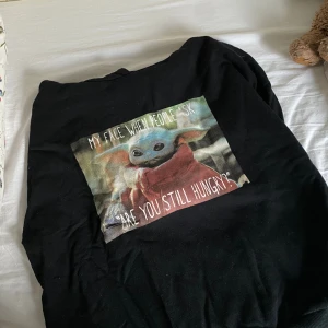 Svart hoodie  - Ganska tunn men varm hoodie! Med star wars tema:) 