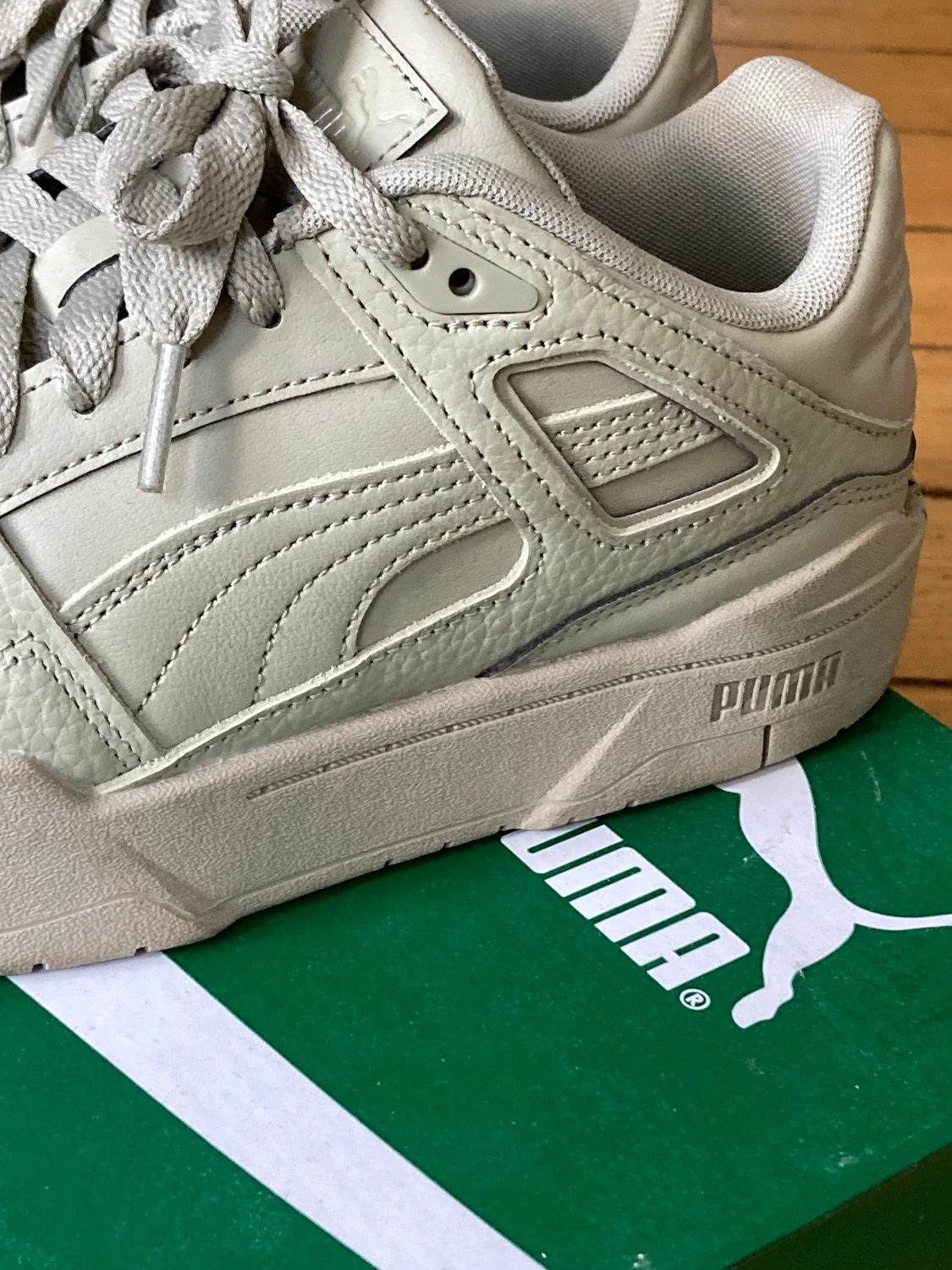 pebble gray puma sneakers  - 90