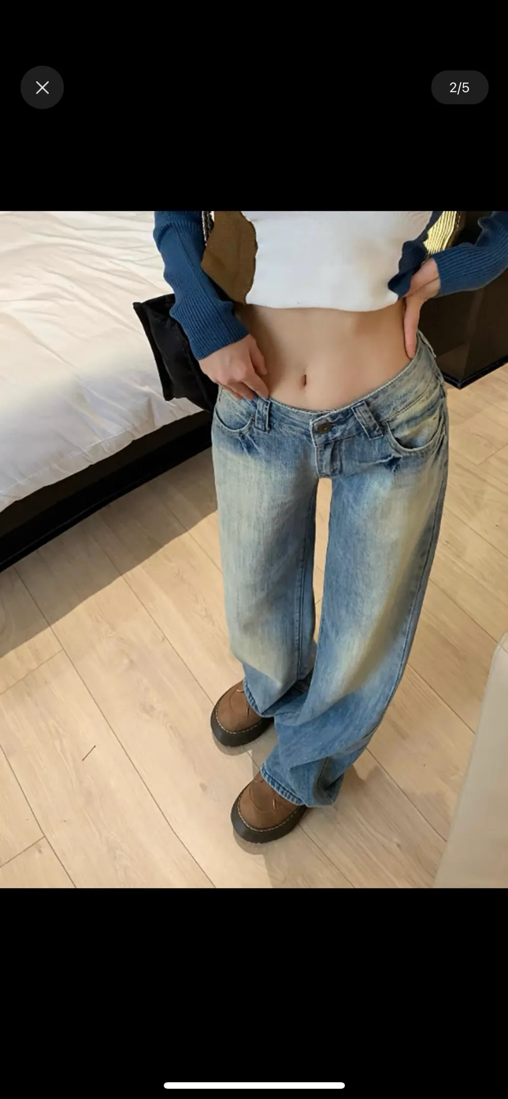Jättesnygga lowaist vintage stil jeans med snygga fickor, nyskick🥰. Jeans & Byxor.