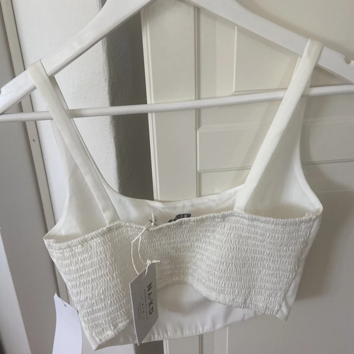 Vitt linne i satin - 90