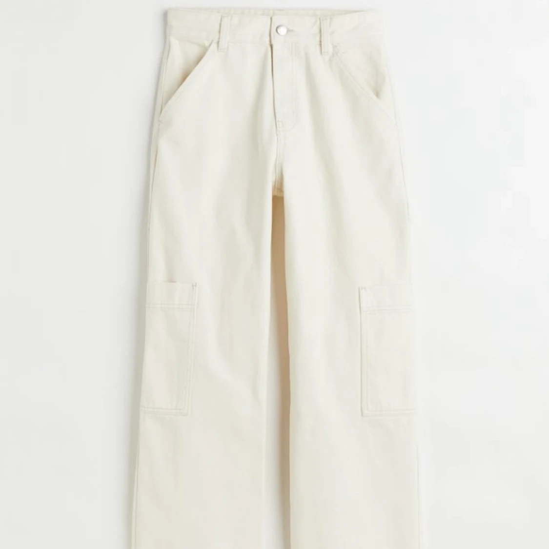 Vita cargobyxor - 90