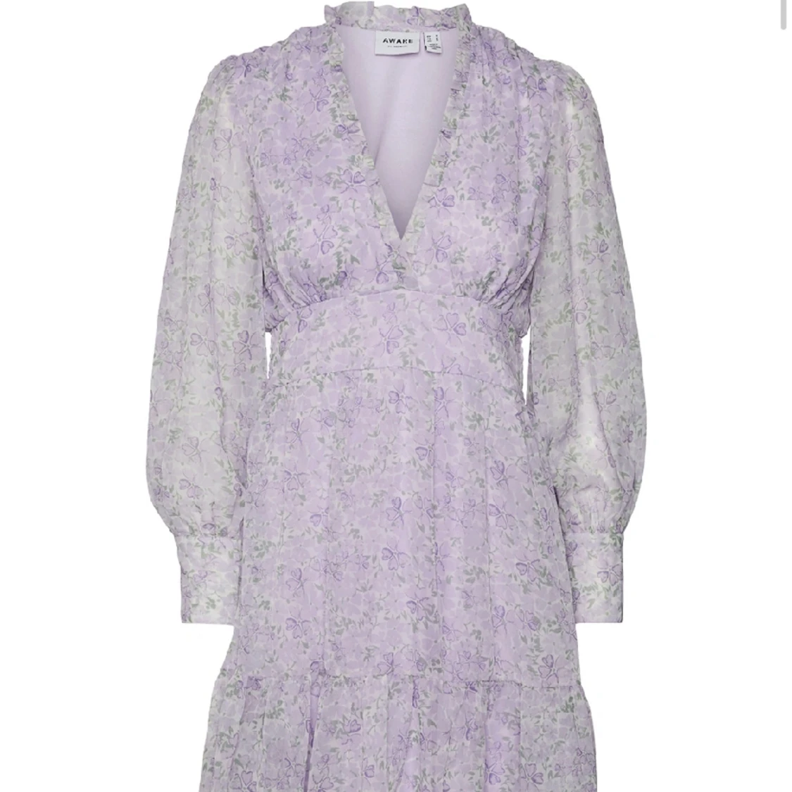 Lilablommig klänning  - 90