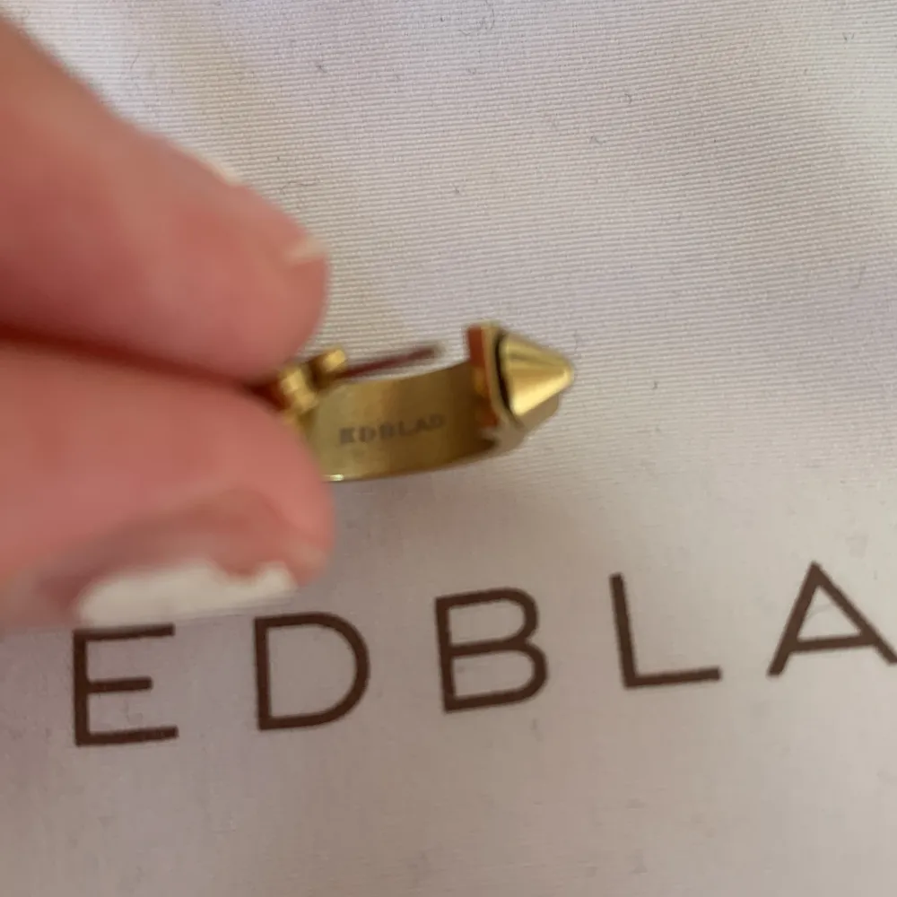 Säljer ETT peak gold Edblad örhänge för att jag har tappad bort mitt andra. Jätte populärt örhänge som är fint att kombinera med andra. Skriv om ni är intresserade <3. Accessoarer.