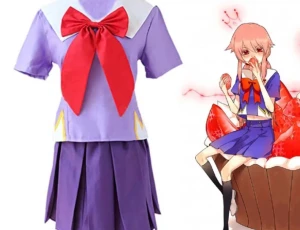 Yuno Gasai Bloody Cosplay - It’s in good condition but it has blood on it , the wig is not in the perfect condition but it’s not horrible so i recommend buying a new wig ! The socks are NOT included.