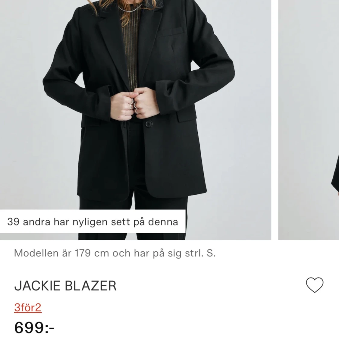 Svart blazer