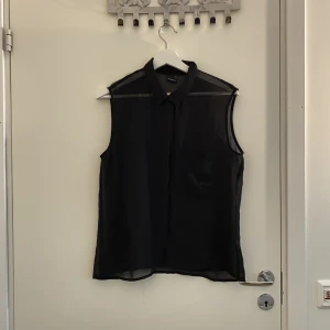  Genomskinlig Skjorta -  superfin genomskinlig svart skjorta blus 