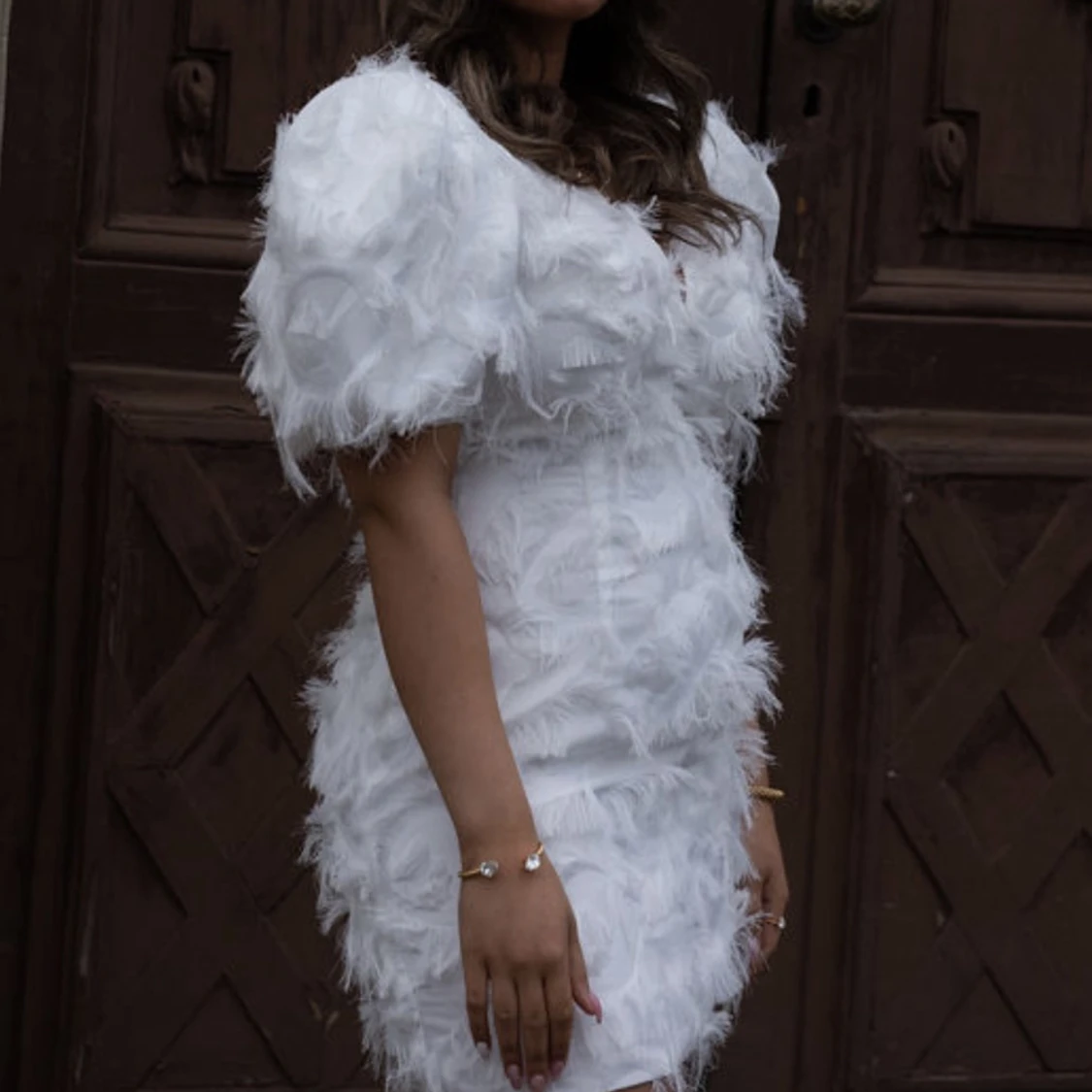 Vit studentklänning  - 90