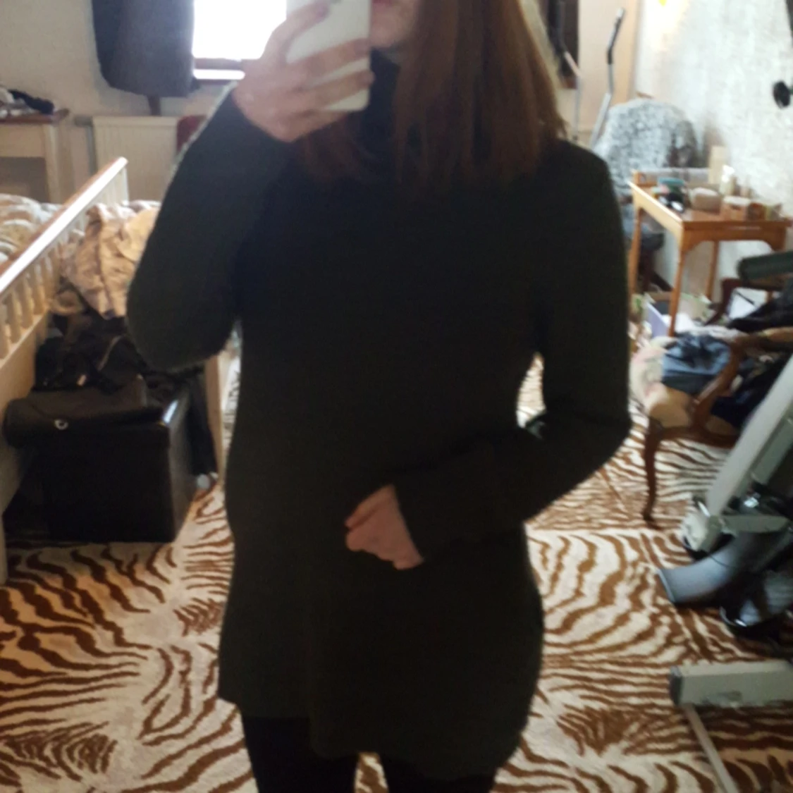 Stickad tjockklänning - 90