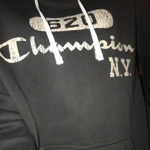 Champion hoodie - Skit snygg o skön Champion Hoodie. Bra skick om man bortser från att märket på bröstet är slitet men det är bara snyggt, broderat märke på ärmen. Storlek L i herrstorlek o sitter oversize på mig som är 168 o vanligtvis har S. Frakt tillkommer, kan mötas upp i Stockholm💕