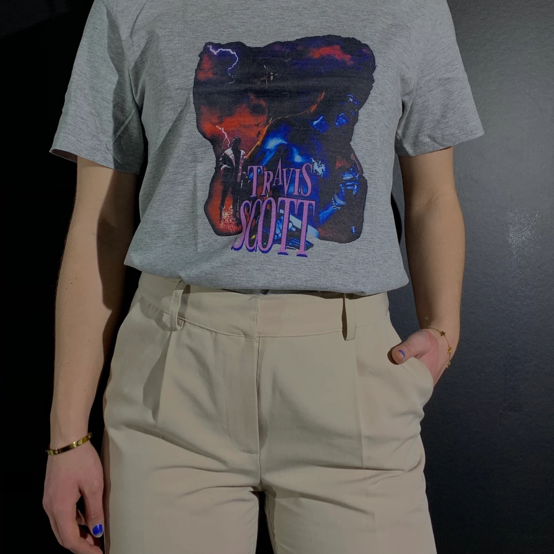 Luxn T-shirt grå Travis scoot