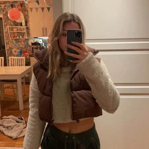 Brun väst  - Säljer min bruna korta väst från zara som är så fin, har ingen användning för den o därför säljer jag den.