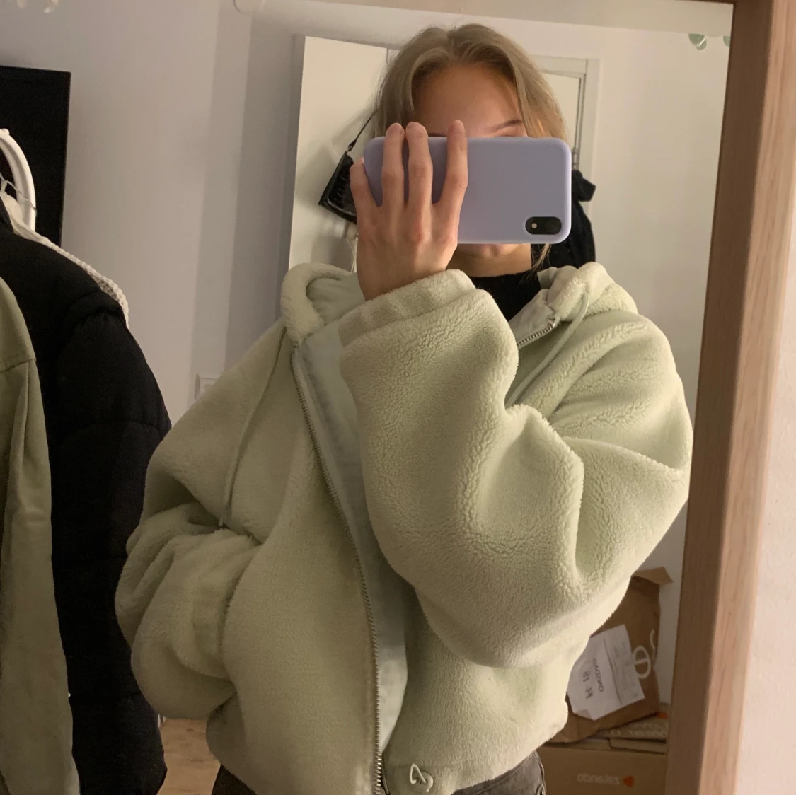 Ljusgrön Fleecejacka - 91