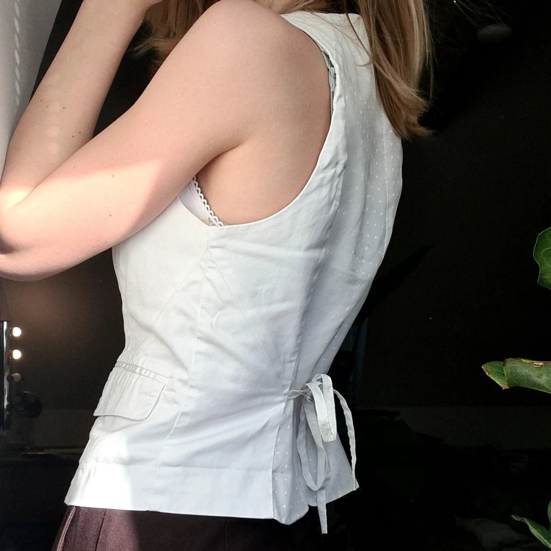 Vit kostymväst  - 90