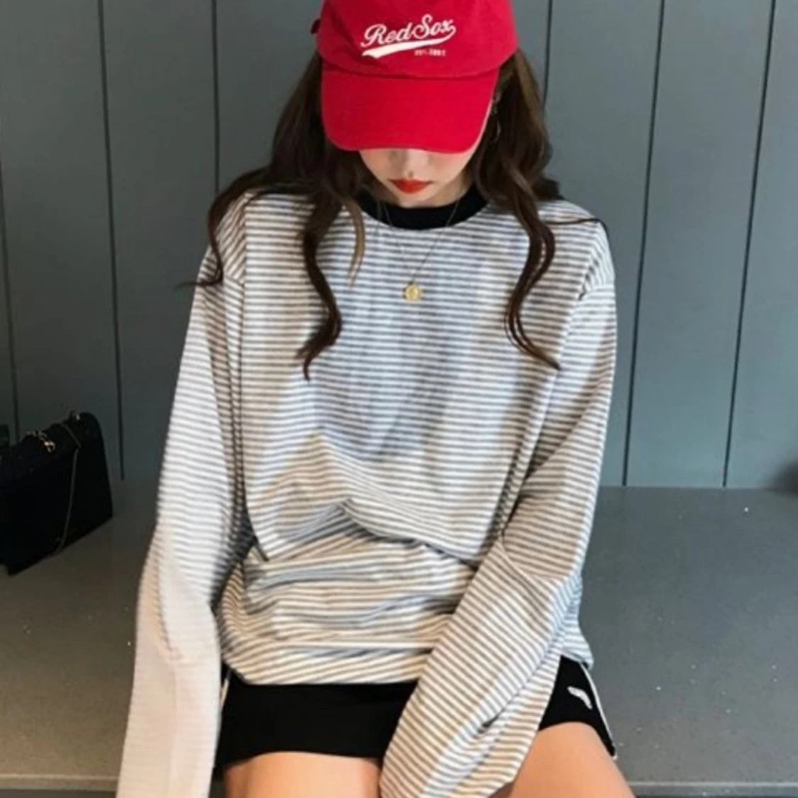 Black and white stripped shirt