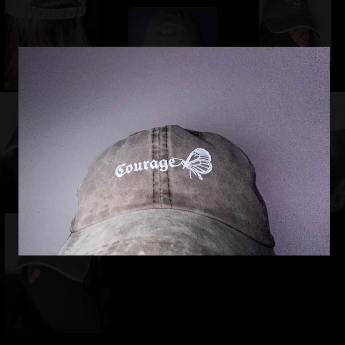 Grå/brun keps  - 90