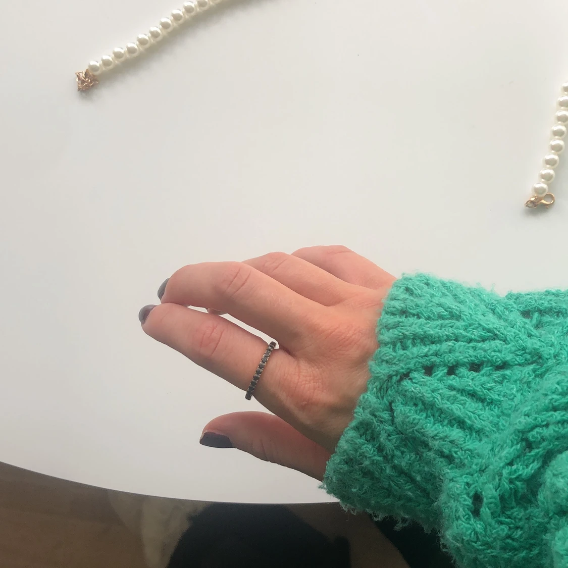 Ring med svarta diamanter