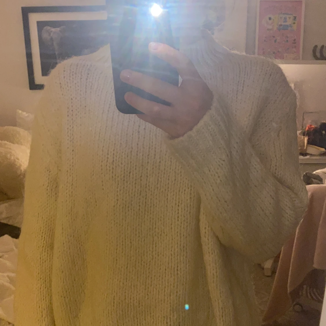 Vit stickad ifrån zara 💕 - 90