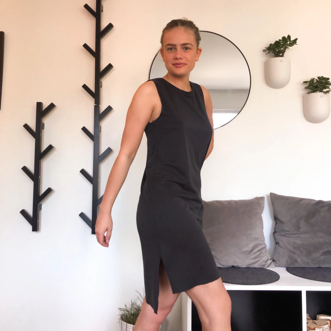 Svart mjuk klänning, xs - 90